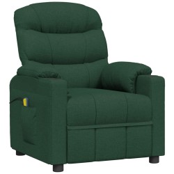 Massagesessel Dunkelgrün Stoff