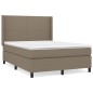 vidaXL Boxspringbett mit Matratze Taupe 140x190 cm Stoff vidaXL Boxspringbett mit Matratze Taupe 140x190 cm Stoff