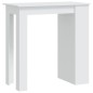 vidaXL Bartisch mit Ablagefläche Weiß 102x50x103,5 cm Holzwerkstoff vidaXL Bartisch mit Ablagefläche Weiß 102x50x103,5 cm Holzwerkstoff