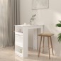 vidaXL Bartisch mit Ablagefläche Weiß 102x50x103,5 cm Holzwerkstoff vidaXL Bartisch mit Ablagefläche Weiß 102x50x103,5 cm Holzwerkstoff