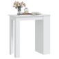 vidaXL Bartisch mit Ablagefläche Weiß 102x50x103,5 cm Holzwerkstoff vidaXL Bartisch mit Ablagefläche Weiß 102x50x103,5 cm Holzwerkstoff