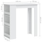 vidaXL Bartisch mit Ablagefläche Weiß 102x50x103,5 cm Holzwerkstoff vidaXL Bartisch mit Ablagefläche Weiß 102x50x103,5 cm Holzwerkstoff
