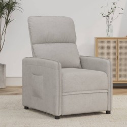 Relaxsessel Hellgrau Mikrofasergewebe
