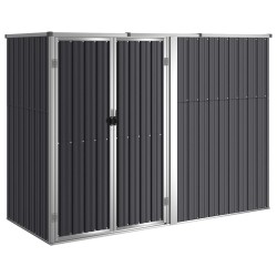 vidaXL Gerätehaus Anthrazit 225x89x161 cm Verzinkter Stahl