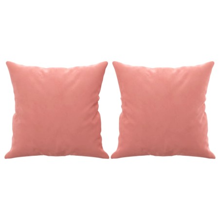 Zierkissen 2 Stk. Rosa 40x40 cm Samt