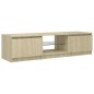 vidaXL TV-Schrank mit LED-Leuchten Sonoma-Eiche 140x40x35,5 cm vidaXL TV-Schrank mit LED-Leuchten Sonoma-Eiche 140x40x35,5 cm