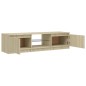 vidaXL TV-Schrank mit LED-Leuchten Sonoma-Eiche 140x40x35,5 cm vidaXL TV-Schrank mit LED-Leuchten Sonoma-Eiche 140x40x35,5 cm