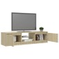 vidaXL TV-Schrank mit LED-Leuchten Sonoma-Eiche 140x40x35,5 cm vidaXL TV-Schrank mit LED-Leuchten Sonoma-Eiche 140x40x35,5 cm