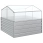 vidaXL Garten-Hochbeet mit Gewächshaus 100x100x85 cm Silber vidaXL Garten-Hochbeet mit Gewächshaus 100x100x85 cm Silber