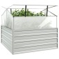 vidaXL Garten-Hochbeet mit Gewächshaus 100x100x85 cm Silber vidaXL Garten-Hochbeet mit Gewächshaus 100x100x85 cm Silber