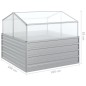 vidaXL Garten-Hochbeet mit Gewächshaus 100x100x85 cm Silber vidaXL Garten-Hochbeet mit Gewächshaus 100x100x85 cm Silber