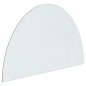 vidaXL Funkenschutzplatte Glas Halbrund 800x500 mm vidaXL Funkenschutzplatte Glas Halbrund 800x500 mm