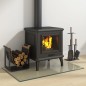 vidaXL Kaminofen Glasplatte Rechteckig 80x50 cm vidaXL Kaminofen Glasplatte Rechteckig 80x50 cm