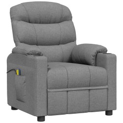 Massagesessel Hellgrau Stoff