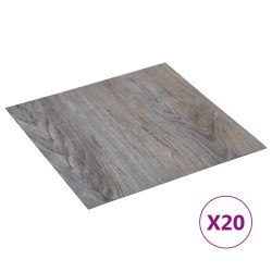 vidaXL PVC-Fliesen Selbstklebend 20 Stk. 1,86 m² Hellbraun
