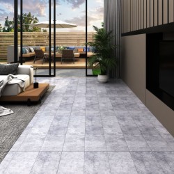 vidaXL PVC Laminat Dielen Selbstklebend 5,21 m² 2 mm Zementgrau