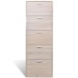 vidaXL Schuhschrank mit 5 Schuhkippern Holz Eichen-Optik vidaXL Schuhschrank mit 5 Schuhkippern Holz Eichen-Optik