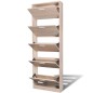 vidaXL Schuhschrank mit 5 Schuhkippern Holz Eichen-Optik vidaXL Schuhschrank mit 5 Schuhkippern Holz Eichen-Optik
