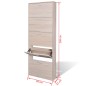 vidaXL Schuhschrank mit 5 Schuhkippern Holz Eichen-Optik vidaXL Schuhschrank mit 5 Schuhkippern Holz Eichen-Optik