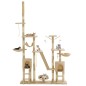 vidaXL Katzen-Kratzbaum mit Sisal-Kratzsäulen 230 - 250 cm Beige vidaXL Katzen-Kratzbaum mit Sisal-Kratzsäulen 230 - 250 cm Beige