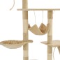 vidaXL Katzen-Kratzbaum mit Sisal-Kratzsäulen 230 - 250 cm Beige vidaXL Katzen-Kratzbaum mit Sisal-Kratzsäulen 230 - 250 cm Beige