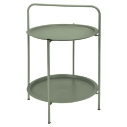 ProGarden Gartentisch mit 2 Ablagen 50x66 cm Mattgrün