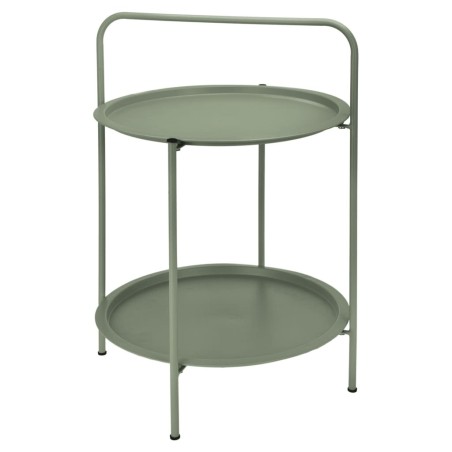 ProGarden Gartentisch mit 2 Ablagen 50x66 cm Mattgrün