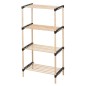 Storage solutions Schuhregal mit 4 Ablagen Holz 49x28x92,5 cm Storage solutions Schuhregal mit 4 Ablagen Holz 49x28x92,5 cm