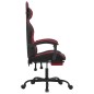 Gaming-Stuhl mit Fußstütze Drehbar Schwarz & Weinrot Kunstleder Gaming-Stuhl mit Fußstütze Drehbar Schwarz & Weinrot Kunstleder