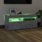 vidaXL TV-Schrank mit LED-Leuchten Betongrau 90x35x40 cm vidaXL TV-Schrank mit LED-Leuchten Betongrau 90x35x40 cm