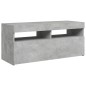 vidaXL TV-Schrank mit LED-Leuchten Betongrau 90x35x40 cm vidaXL TV-Schrank mit LED-Leuchten Betongrau 90x35x40 cm