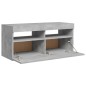 vidaXL TV-Schrank mit LED-Leuchten Betongrau 90x35x40 cm vidaXL TV-Schrank mit LED-Leuchten Betongrau 90x35x40 cm