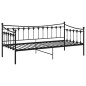 vidaXL Schlafsofa Bettgestell Schwarz Metall 90x200 cm vidaXL Schlafsofa Bettgestell Schwarz Metall 90x200 cm