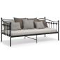 vidaXL Schlafsofa Bettgestell Schwarz Metall 90x200 cm vidaXL Schlafsofa Bettgestell Schwarz Metall 90x200 cm