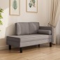 vidaXL Chaiselongue mit Kissen und Nackenrolle Taupe Stoff vidaXL Chaiselongue mit Kissen und Nackenrolle Taupe Stoff