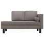 vidaXL Chaiselongue mit Kissen und Nackenrolle Taupe Stoff vidaXL Chaiselongue mit Kissen und Nackenrolle Taupe Stoff