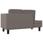 vidaXL Chaiselongue mit Kissen und Nackenrolle Taupe Stoff vidaXL Chaiselongue mit Kissen und Nackenrolle Taupe Stoff