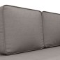 vidaXL Chaiselongue mit Kissen und Nackenrolle Taupe Stoff vidaXL Chaiselongue mit Kissen und Nackenrolle Taupe Stoff