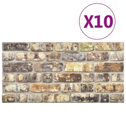 vidaXL 3D-Wandpaneele 10 Stk. Mehrfarbig Backstein-Optik EPS