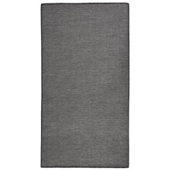 vidaXL Outdoor-Teppich Flachgewebe 80x150 cm Grau