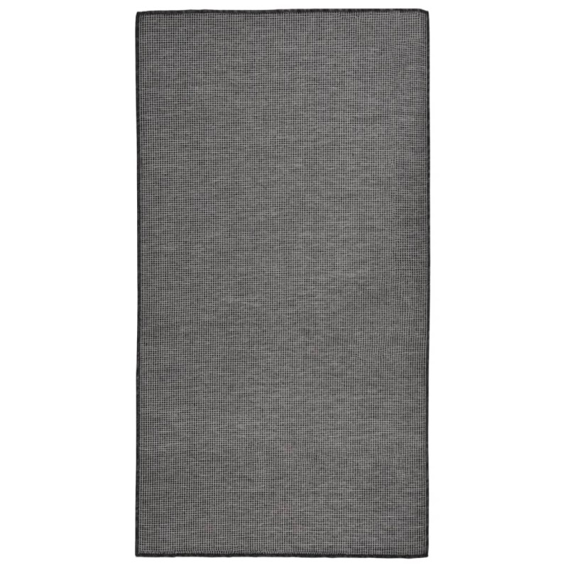 vidaXL Outdoor-Teppich Flachgewebe 80x150 cm Grau vidaXL Outdoor-Teppich Flachgewebe 80x150 cm Grau