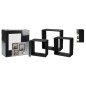 H&S Collection 3-tlg. Holzregal-Set 28,5x28,5x12 cm Schwarz H&S Collection 3-tlg. Holzregal-Set 28,5x28,5x12 cm Schwarz