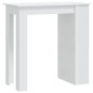 vidaXL Bartisch mit Regal Hochglanz-Weiß 102x50x103,5 cm vidaXL Bartisch mit Regal Hochglanz-Weiß 102x50x103,5 cm