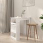 vidaXL Bartisch mit Regal Hochglanz-Weiß 102x50x103,5 cm vidaXL Bartisch mit Regal Hochglanz-Weiß 102x50x103,5 cm