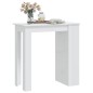 vidaXL Bartisch mit Regal Hochglanz-Weiß 102x50x103,5 cm vidaXL Bartisch mit Regal Hochglanz-Weiß 102x50x103,5 cm