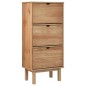 vidaXL Schuhschrank OTTA mit 3 Schubladen Braun Massivholz Kiefer vidaXL Schuhschrank OTTA mit 3 Schubladen Braun Massivholz Kiefer