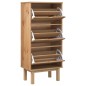 vidaXL Schuhschrank OTTA mit 3 Schubladen Braun Massivholz Kiefer vidaXL Schuhschrank OTTA mit 3 Schubladen Braun Massivholz Kiefer