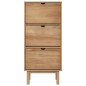 vidaXL Schuhschrank OTTA mit 3 Schubladen Braun Massivholz Kiefer vidaXL Schuhschrank OTTA mit 3 Schubladen Braun Massivholz Kiefer