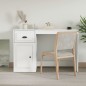 vidaXL Schreibtisch mit Schublade Weiß 115x50x75 cm Holzwerkstoff vidaXL Schreibtisch mit Schublade Weiß 115x50x75 cm Holzwerkstoff