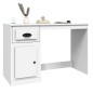 vidaXL Schreibtisch mit Schublade Weiß 115x50x75 cm Holzwerkstoff vidaXL Schreibtisch mit Schublade Weiß 115x50x75 cm Holzwerkstoff